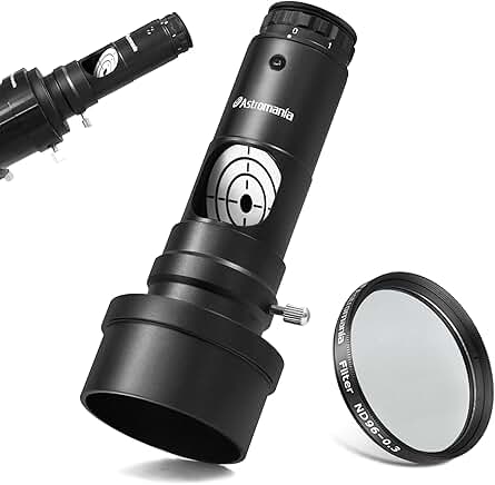Moon telescope eyepiece filter with laser collimator adapter