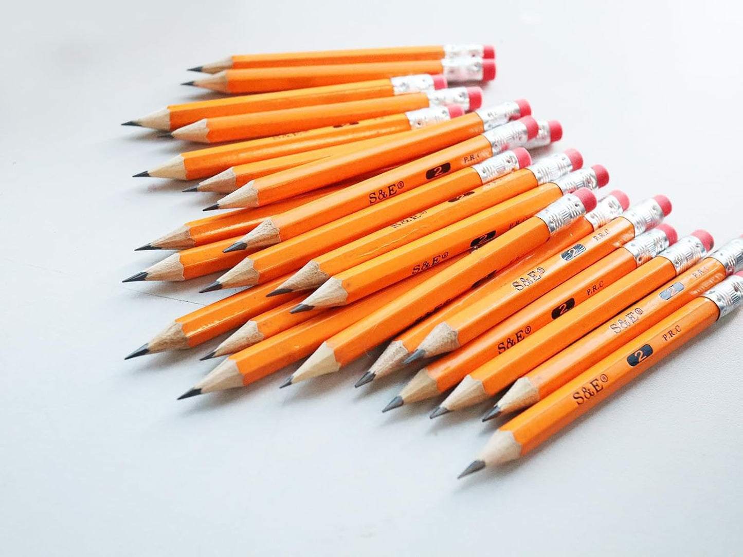Half Pencils with Eraser Tops for Classroom Use