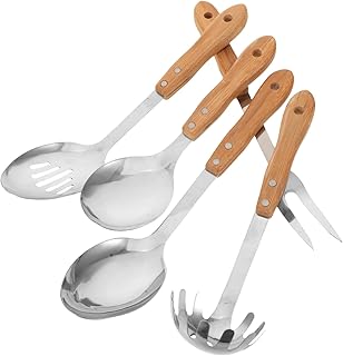 5-Piece Stainless Steel Kitchen Utensil Set with Handles