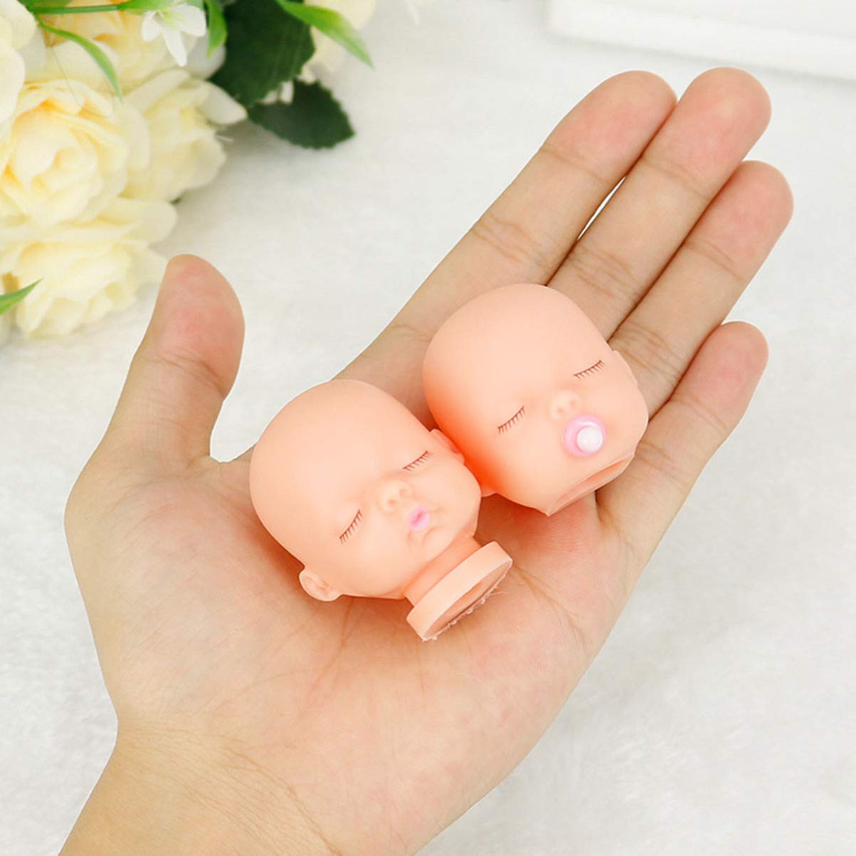10 Silicone Baby Doll Heads for DIY Accessories