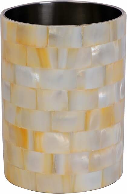 Handmade Mother of Pearl Bathroom Accessories Set