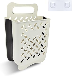 Collapsible Wall-Mounted Laundry Hamper with Hook