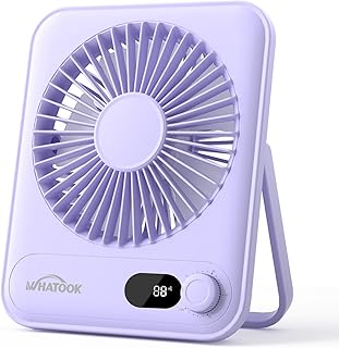 Small portable desk fan with 25-hour battery