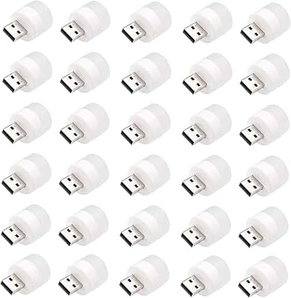 Set of 30 Mini USB Night Lights in 5 Colors