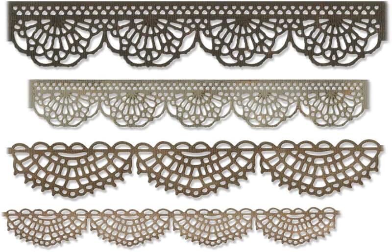 Multi Color Thinlits Die Set for Crochet, 4 Pack