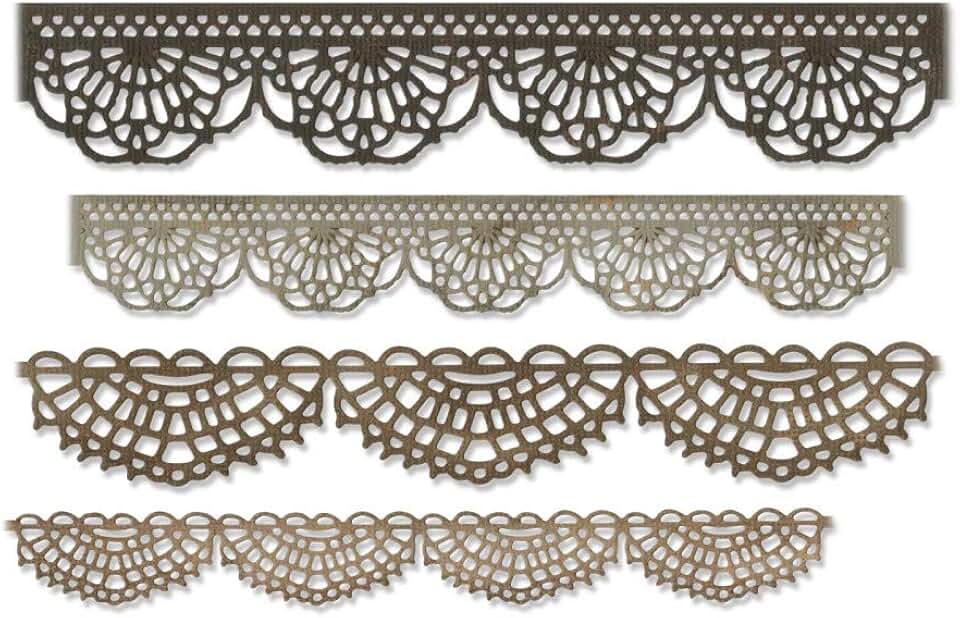 Multi Color Thinlits Die Set for Crochet, 4 Pack