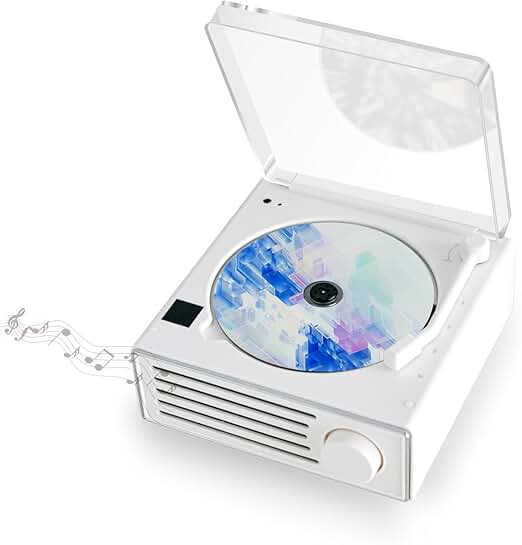Vintage CD Player with Bluetooth, Type-C, and 4000mAh Battery