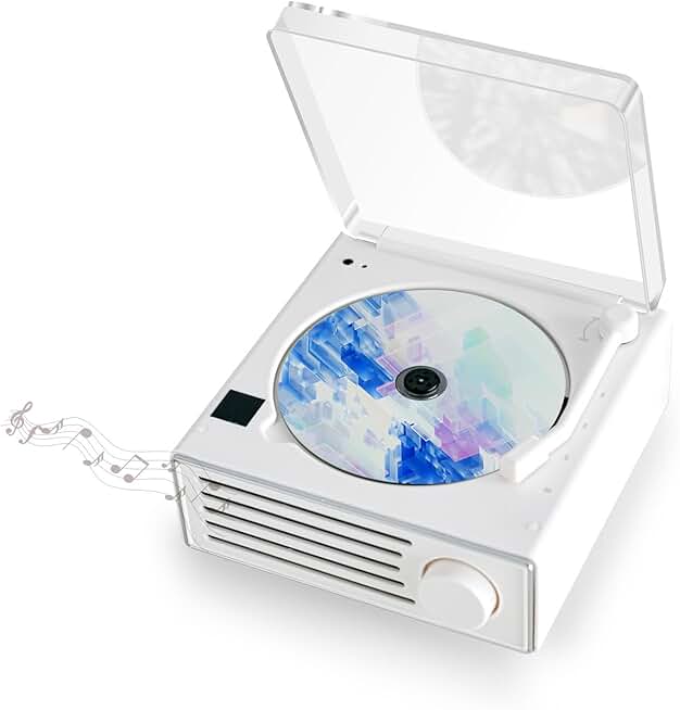 Vintage CD Player with Bluetooth, Type-C, and 4000mAh Battery