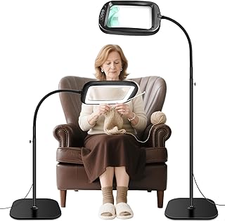 Large Floor Magnifying Glass with Light and Stand
