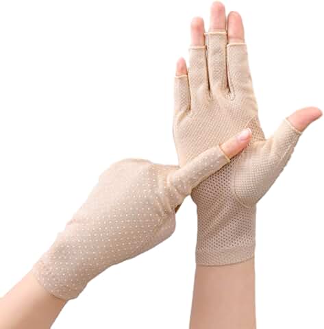 Cotton Fingerless Driving Gloves for Men and Women