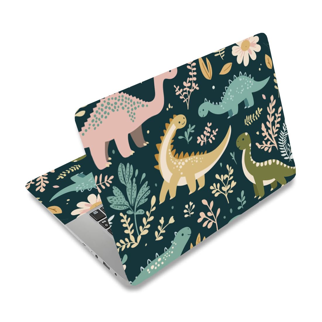 Cartoon Dinosaur Laptop Skin Stickers for 12-15" Laptops