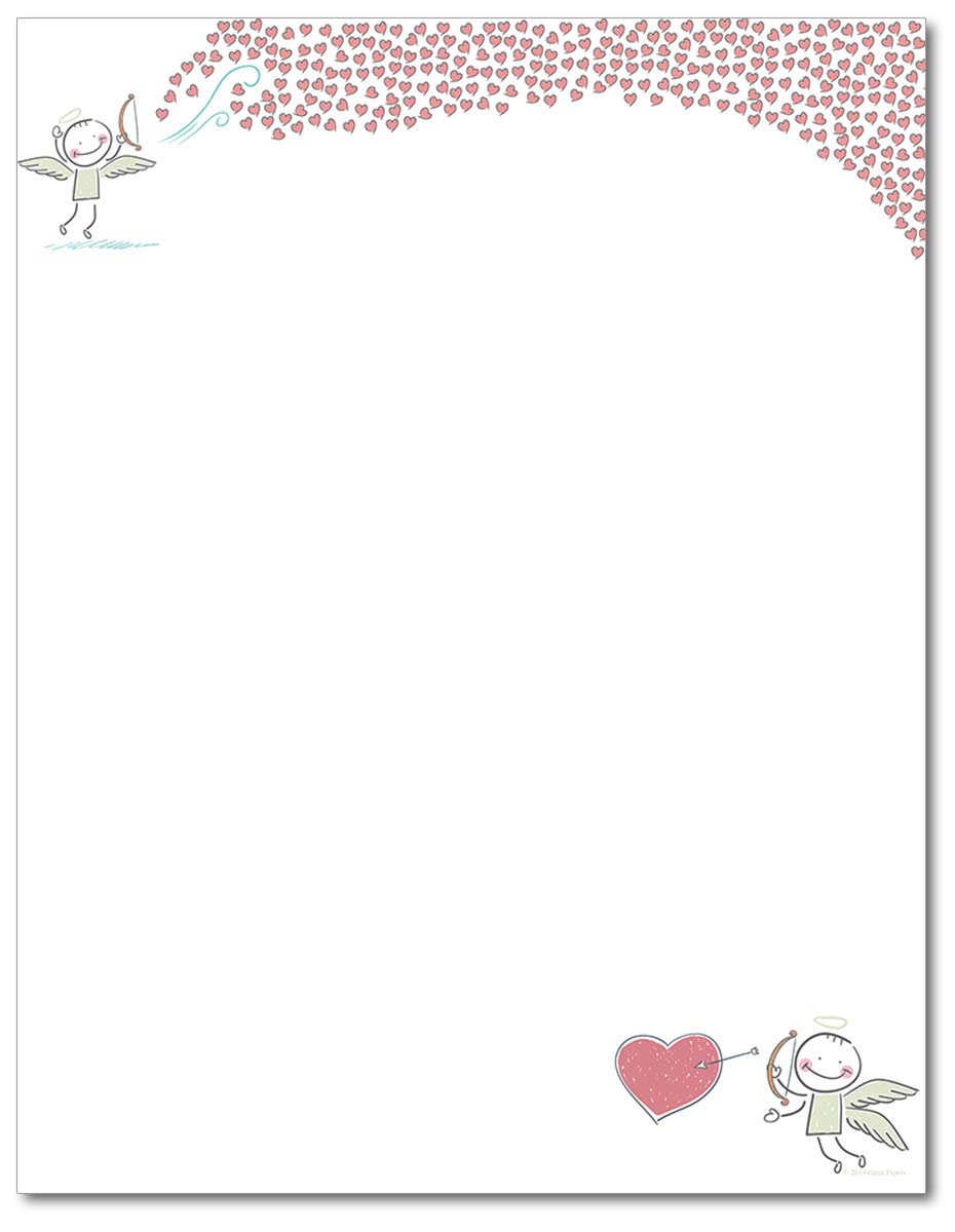 Heart of Love Stationery Paper, 80 Sheets