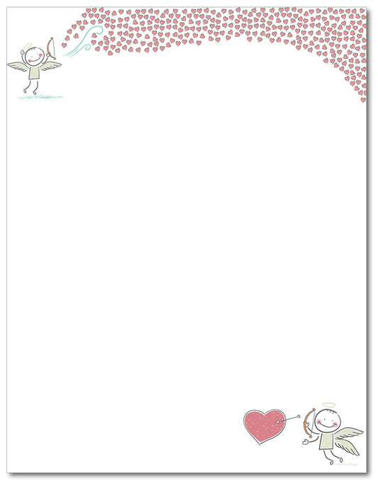 Heart of Love Stationery Paper, 80 Sheets