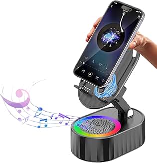 Wireless Induction Bluetooth Speaker with Phone Holder and Light