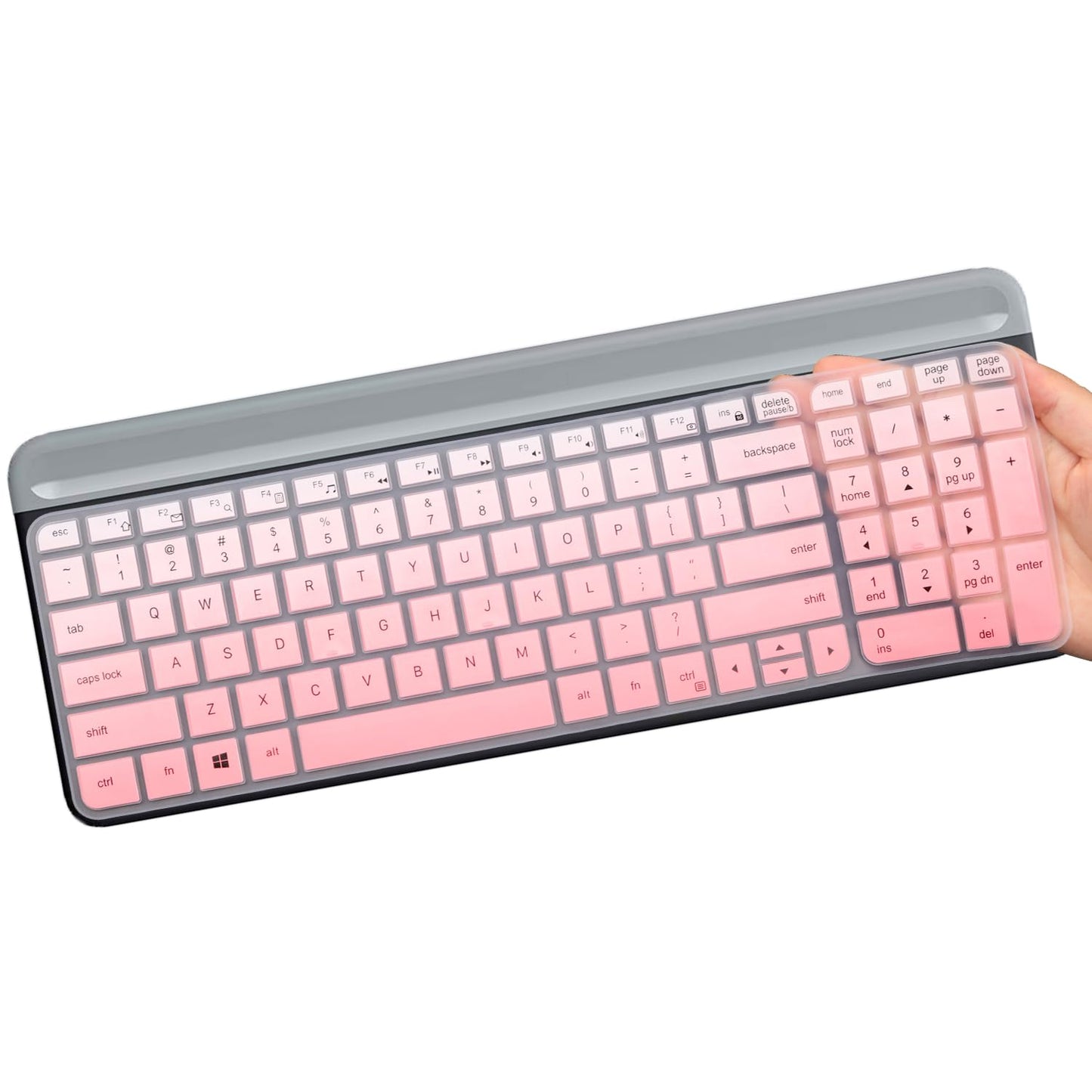Pink Silicone Keyboard Cover for Wireless Ultra Thin Keyboard