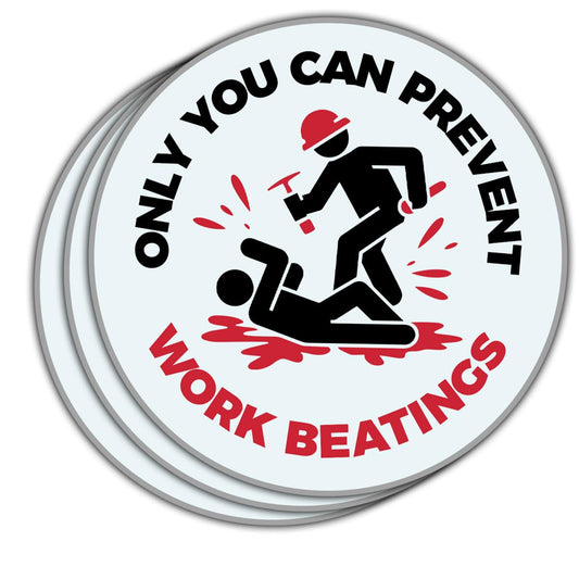 Set of three waterproof vinyl stickers, 3 inches