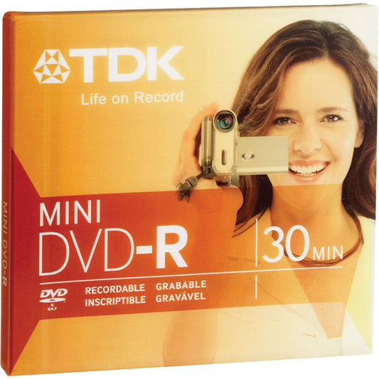 Mini DVD-R Blank - 1.4 GB 30 Minute Camcorder Recording DVD 80mm