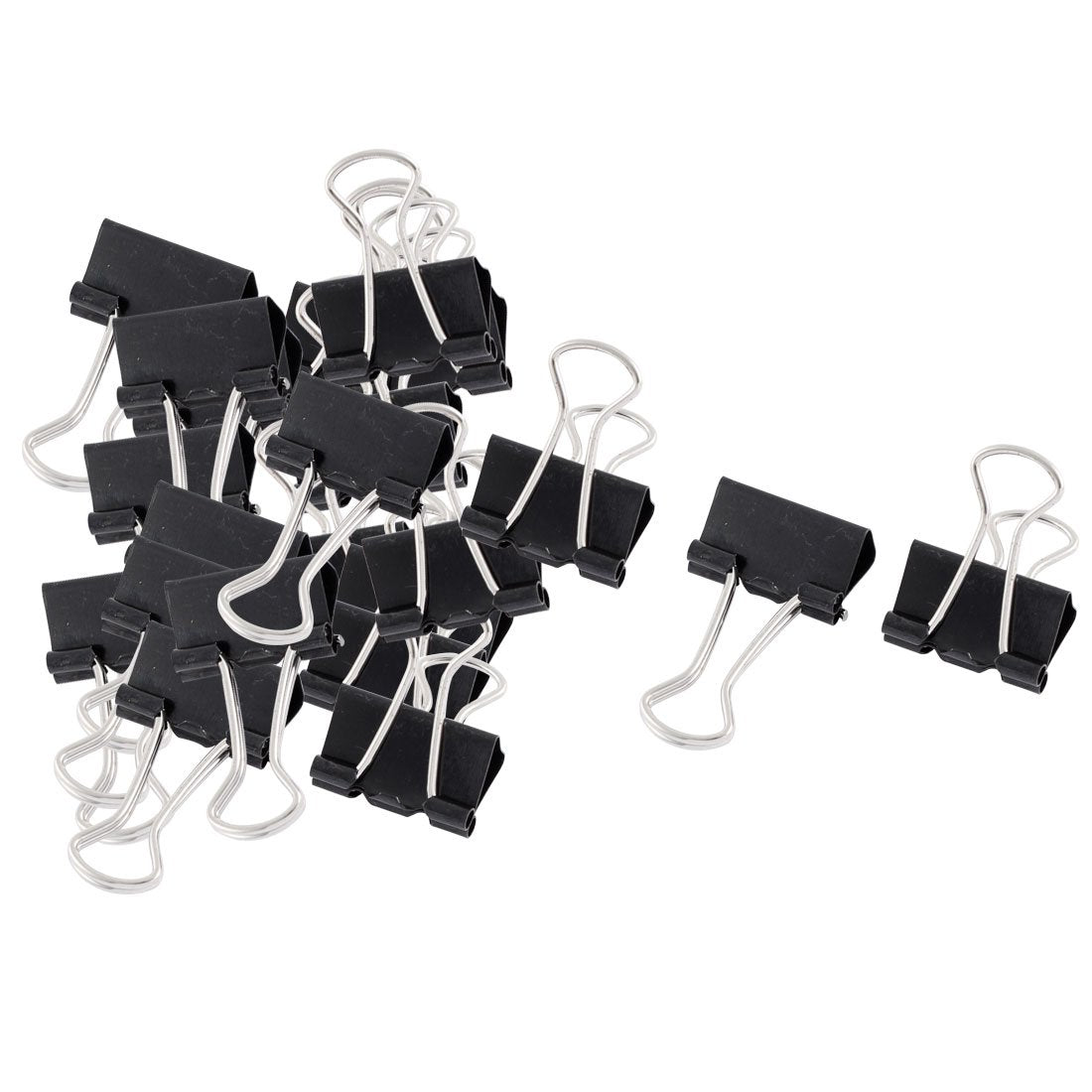 20mm Metal Binder Clips, 24 Black for Office and Home