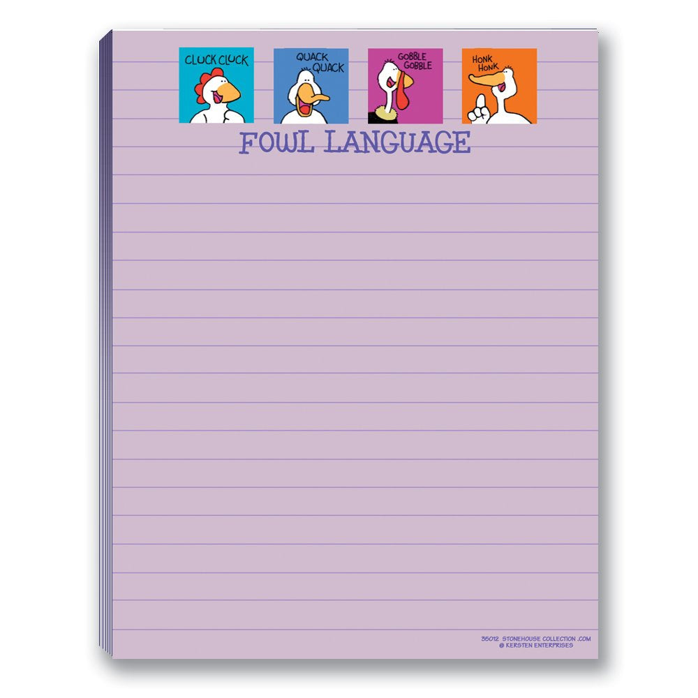 Assorted Pack of 4 Funny Notepads for Office