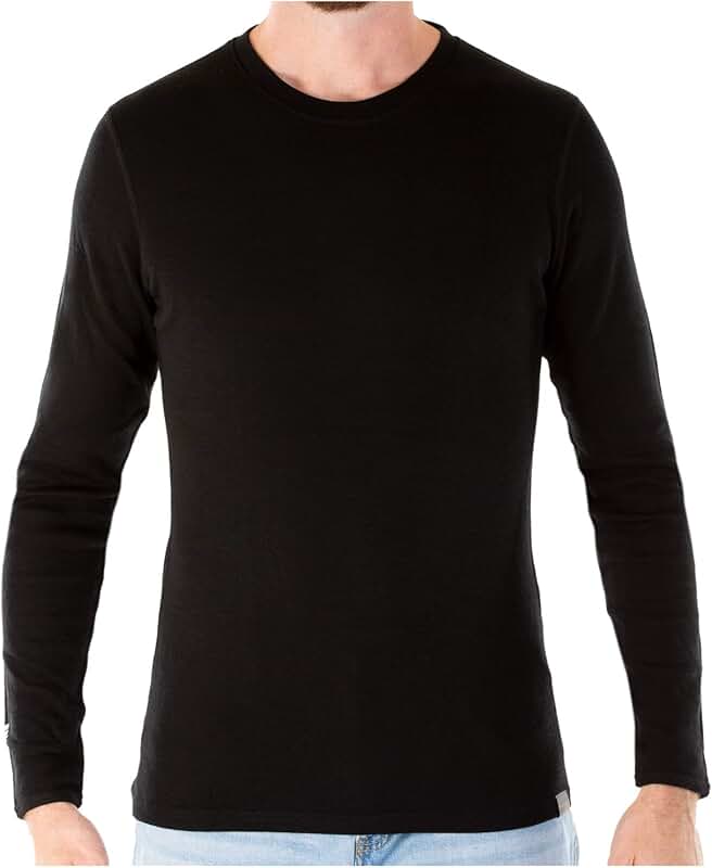 Men's Merino Wool Long Sleeve Thermal Shirt