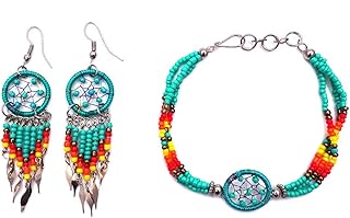 Handmade Native American Style Dream Catcher Jewelry Set