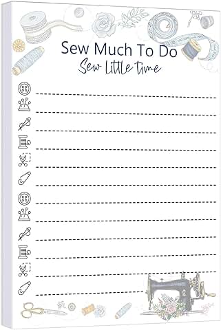 Christmas Sewing Notepad with 100 Sheets
