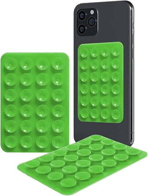 Green silicone suction phone holder