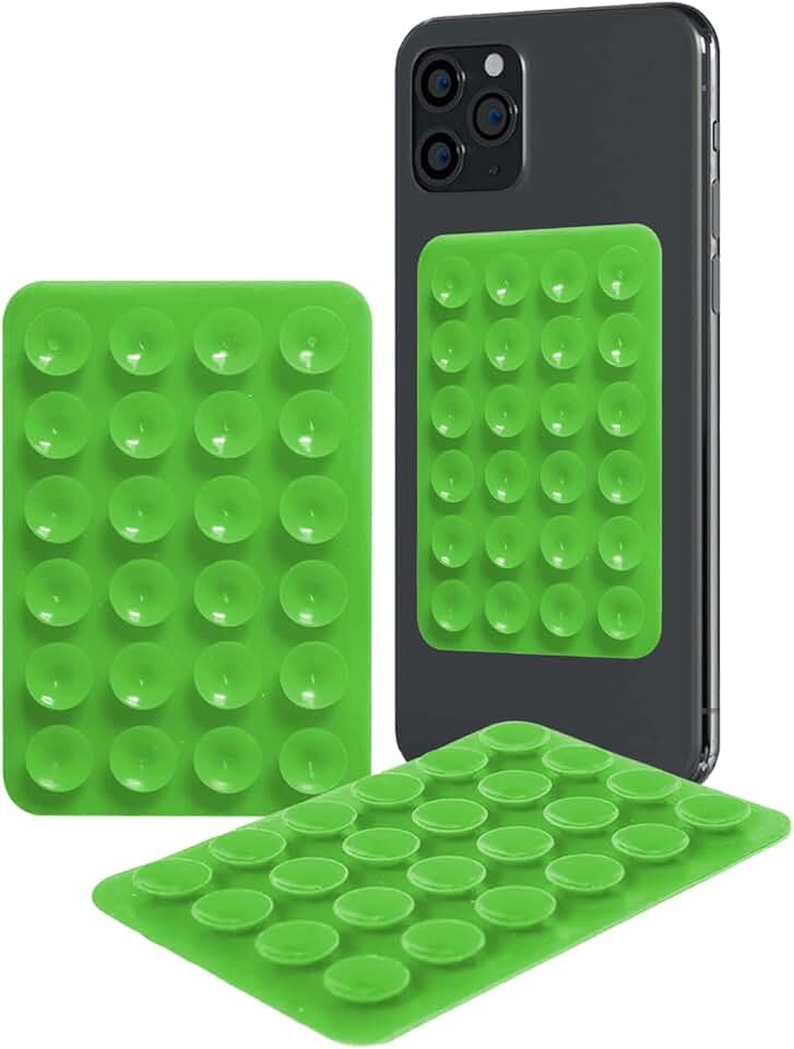 Green silicone suction phone holder