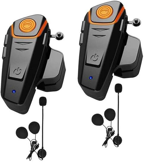 Motorcycle Helmet Bluetooth Intercom for Up to 3 Riders