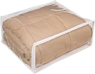 Set of 5 Clear Vinyl Zippered Storage Bags, 24x20x11