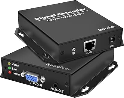 VGA Extender with Audio over Ethernet up to 394ft