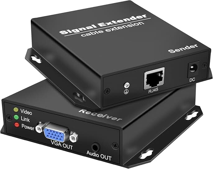 VGA Extender with Audio over Ethernet up to 394ft