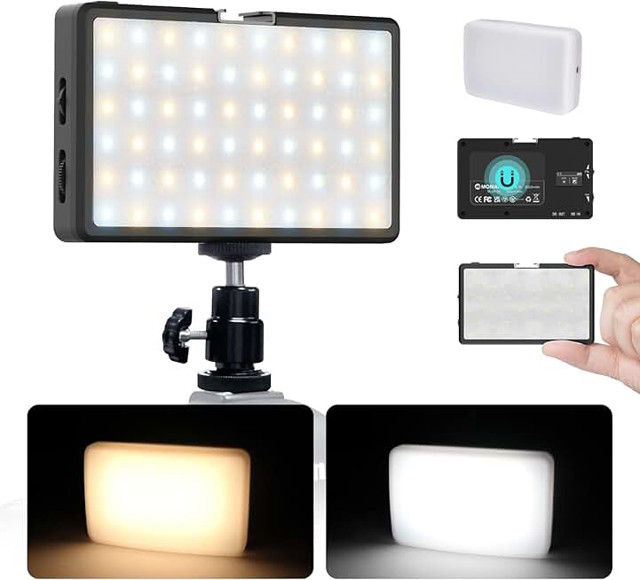 Portable Dimmable LED Video Light for Photography