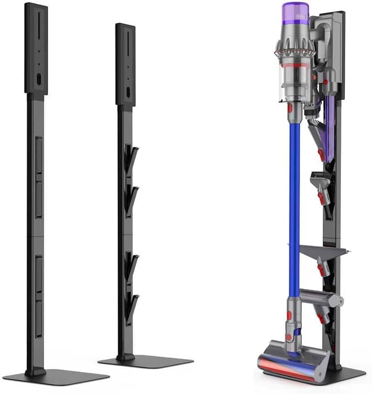 Vacuum Stand with Foldable Hooks and Steel Base
