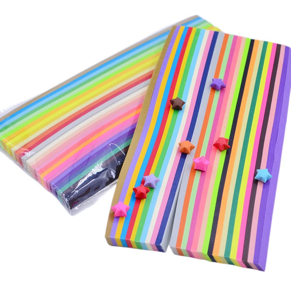 Rainbow Starburst Origami Strips - 540pcs, 27 Colors