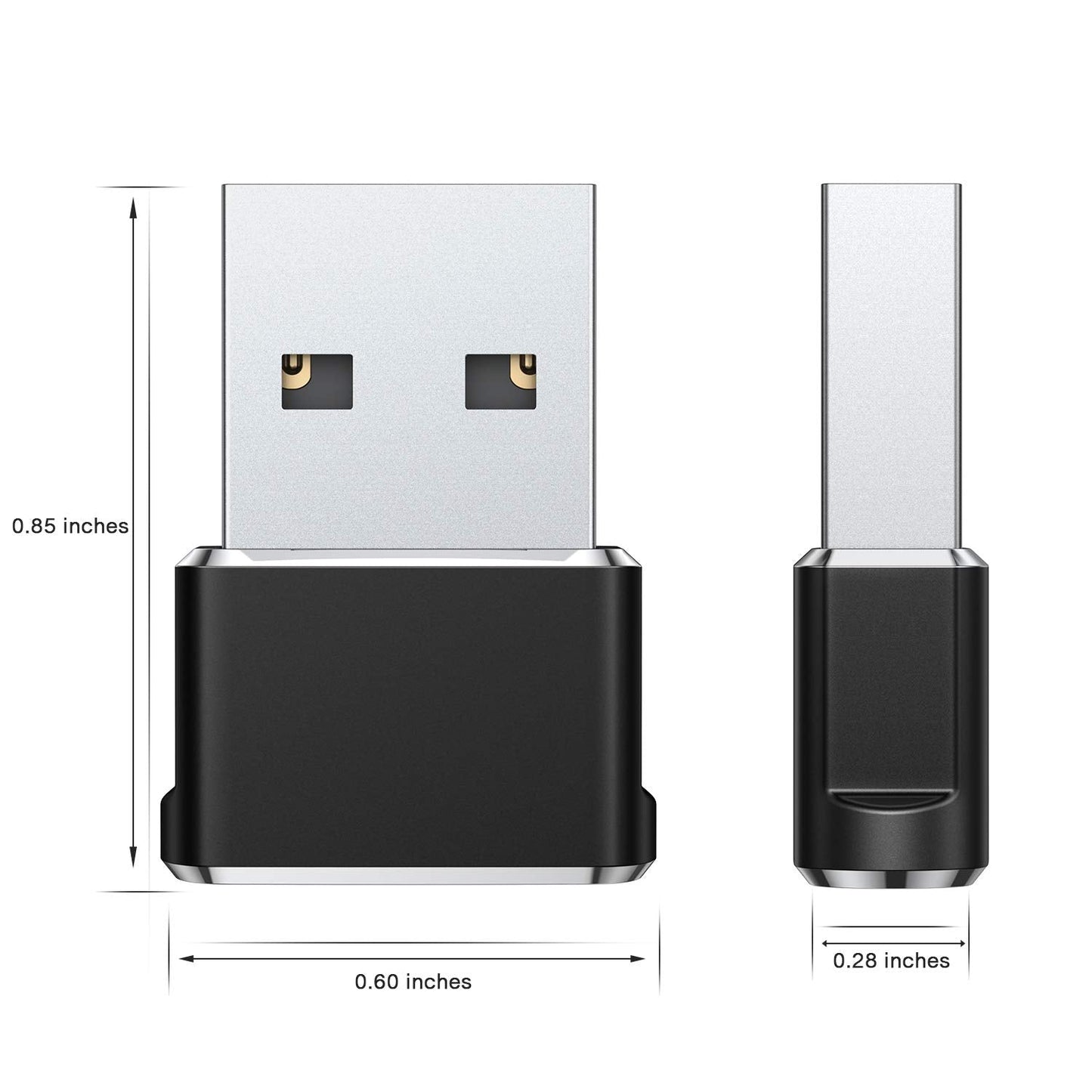 USB C Female to USB A Male Adapter 2Pack,Type C Charger Power Adapter for iPhone 11 12 13 Mini Pro Max,Airpods,iPad Air 4 5,Samsung Galaxy Note 10 20 S20 S21 FE Plus Ultra,Google Pixel 6