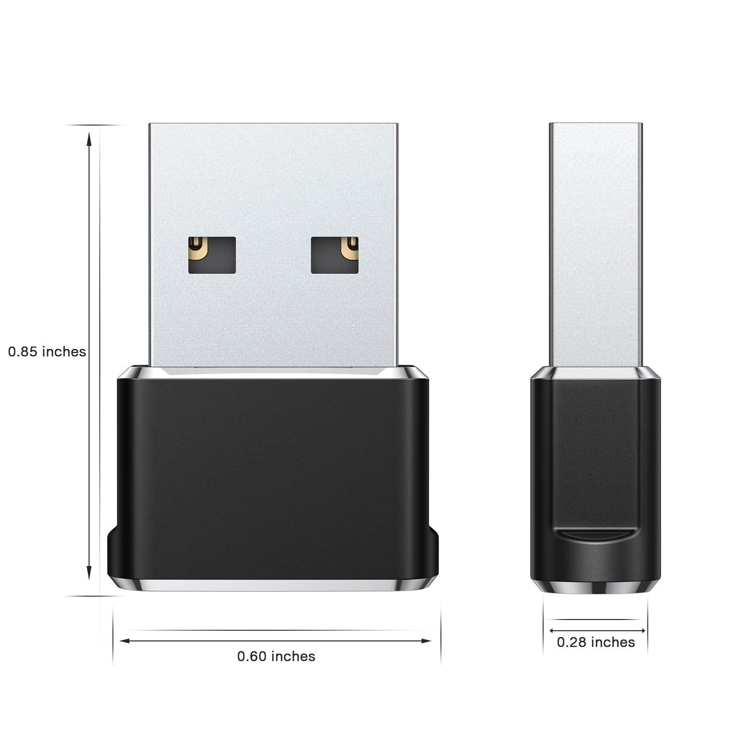 USB C Female to USB A Male Adapter 2Pack,Type C Charger Power Adapter for iPhone 11 12 13 Mini Pro Max,Airpods,iPad Air 4 5,Samsung Galaxy Note 10 20 S20 S21 FE Plus Ultra,Google Pixel 6