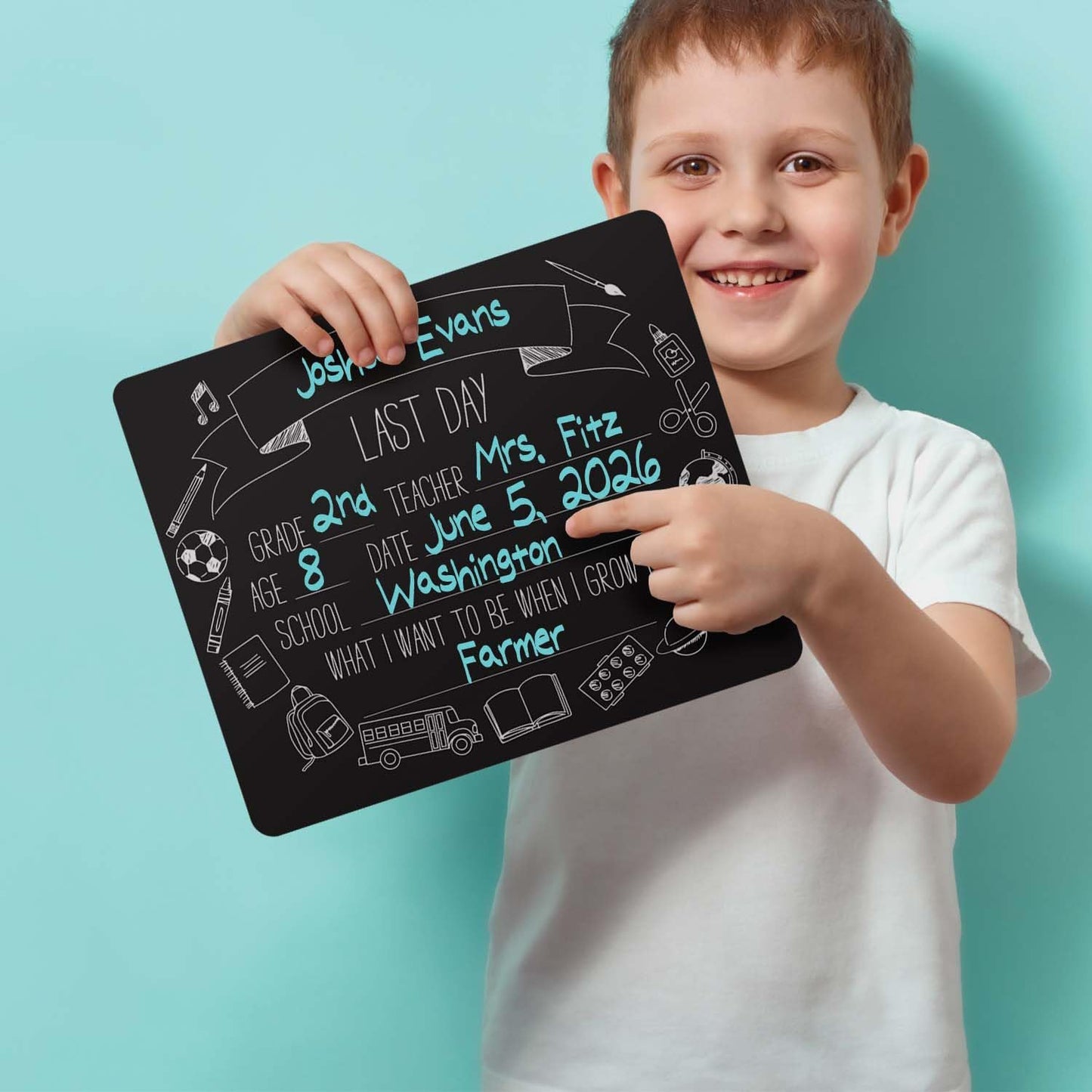 First and Last Day of School Chalkboard Sign Set
