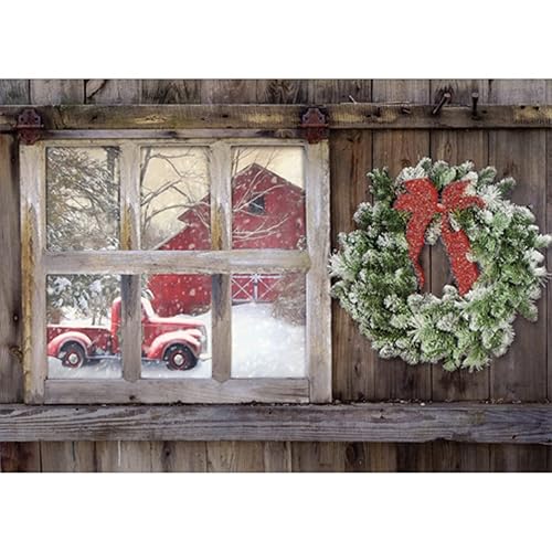Red Truck Glitter Stationery Paper with Full Color Inside