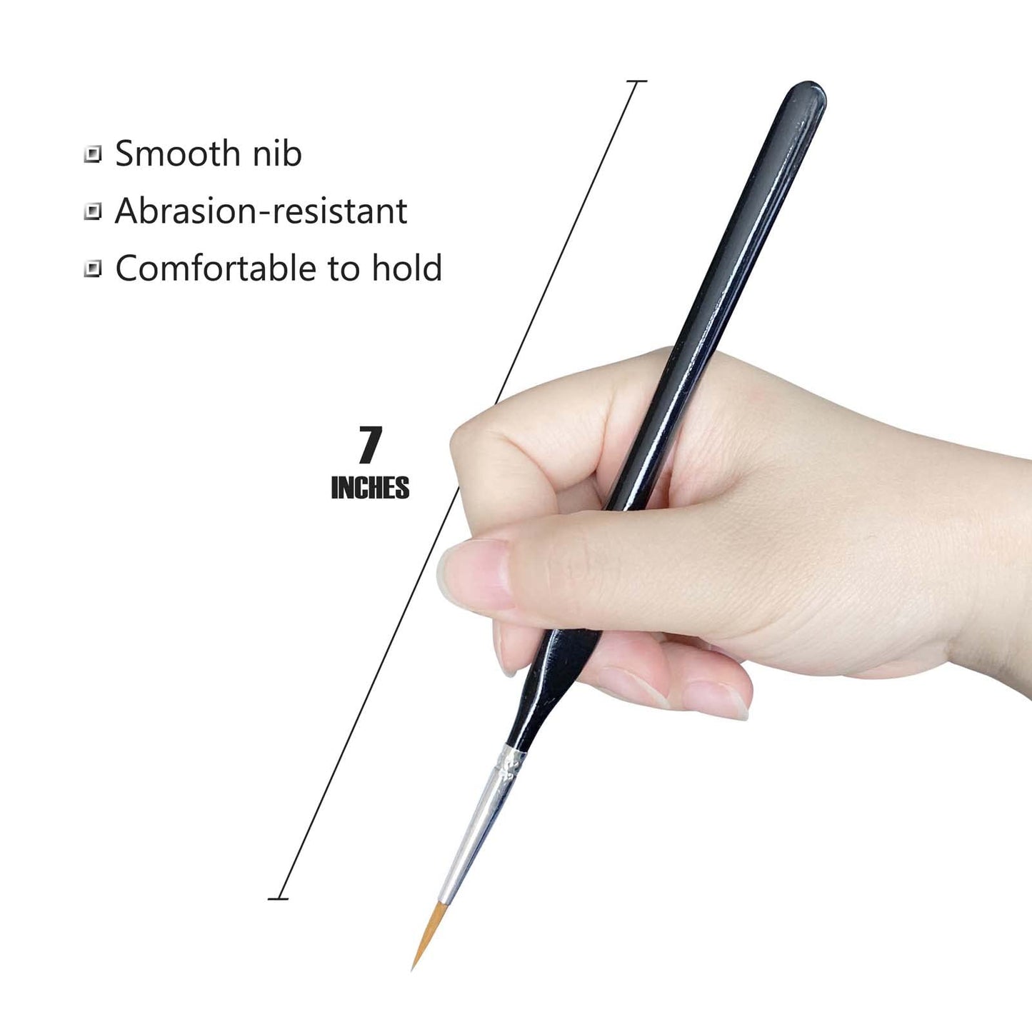 10 Pack Miniature Detail Paint Brushes Set for Watercolor Oil Face Nail