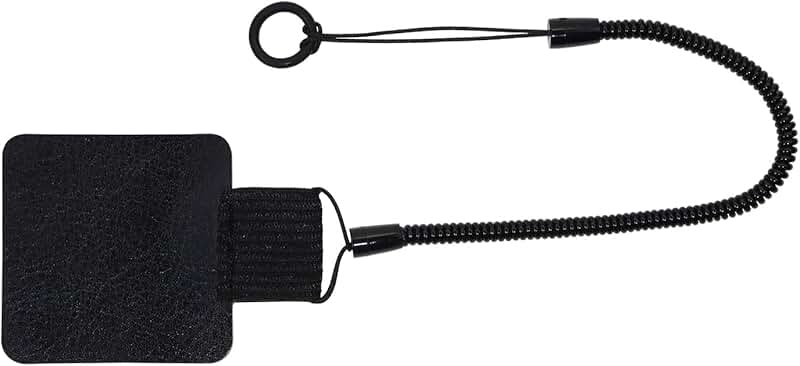 Mini Plastic Elastic Tether with Silicone Ring and Pen Loop