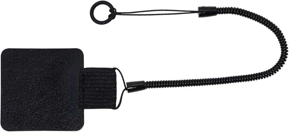 Mini Plastic Elastic Tether with Silicone Ring and Pen Loop