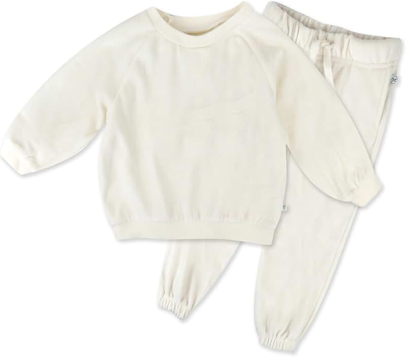 Baby Cozy Velour Cotton Sweatshirt and Jogger Set