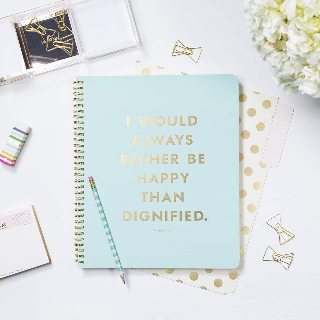 Set of 6 Gold Dot Letter File Folders