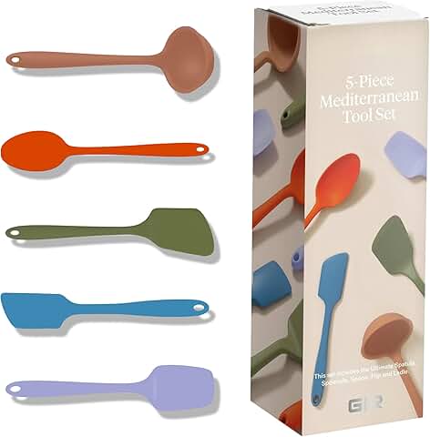 5-Piece Silicone Kitchen Utensil Set for Cooking and Baking
