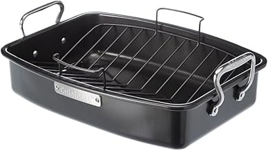 17x13-inch ovenware roaster with removable rack