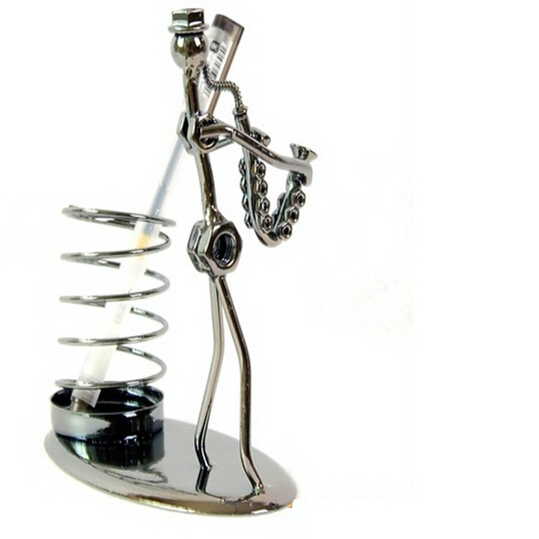 Musician Theme Iron Man Art Metal Pen Holder
