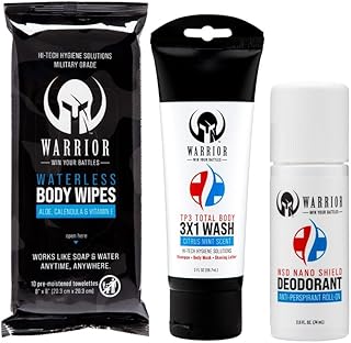 Travel-size 3-in-1 Body Wash, Deodorant, and Wipes