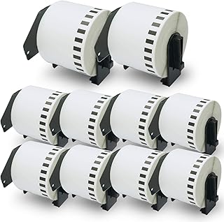 Continuous Label Rolls for Brother QL Printers, 10 Rolls