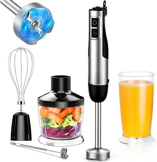 Handheld 5-in-1 Immersion Blender with 12 Speeds